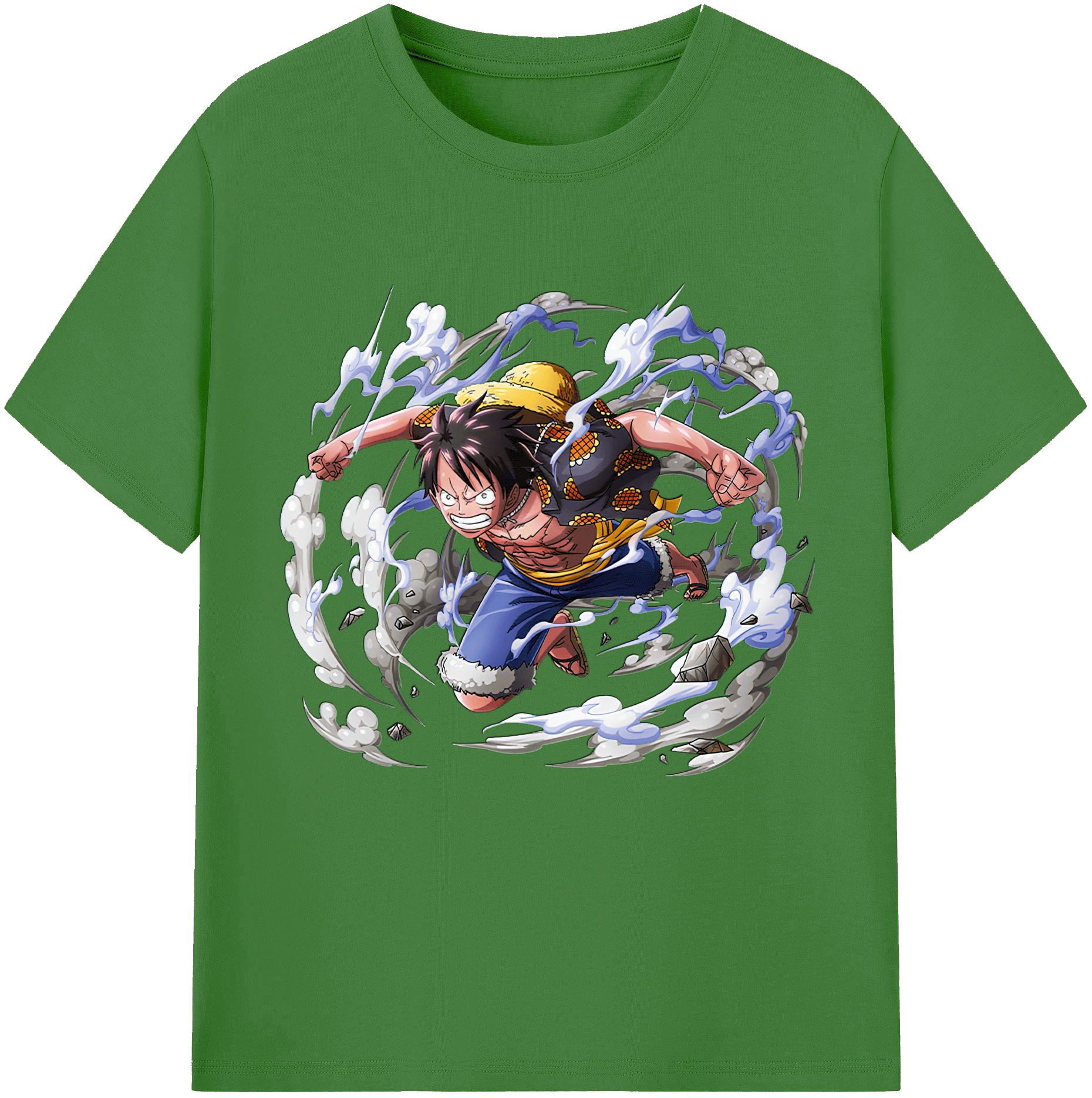 ワンピース モンキー・D・ルフィ ONE PIECE Monkey D. Luffy レディースカジュアルプリントTシャツ（綿100％）